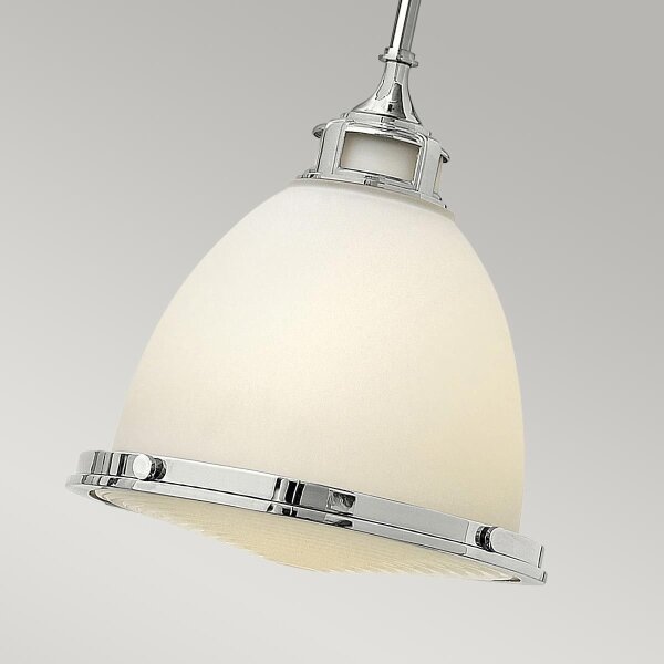 Hinkley HK-AMELIA-P-M-CM - Lampadario a sospensione con supporto rigido AMELIA 1xE27/60W/230V cromo lucido