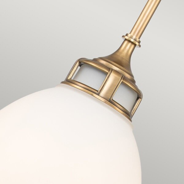 Hinkley HK-AMELIA-P-M-HB - Lampadario a sospensione con supporto rigido AMELIA 1xE27/60W/230V ottone