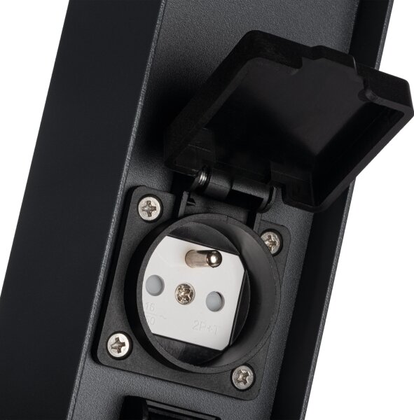Kanlux 38763-Lampada da esterno con 2 prese DASTEN 1xG9/11W/230V 30 cm IP44 nero