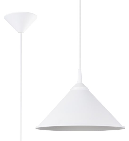 Sollux SL.1325 - Lampadario a sospensione con filo ZUMA 1xE27/15W/230V diametro 30 cm bianco