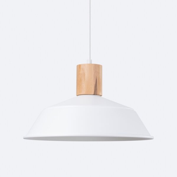 Sollux SL.1321 - Lampadario a sospensione con filo FANO 1xE27/15W/230V diametro 34 cm bianco