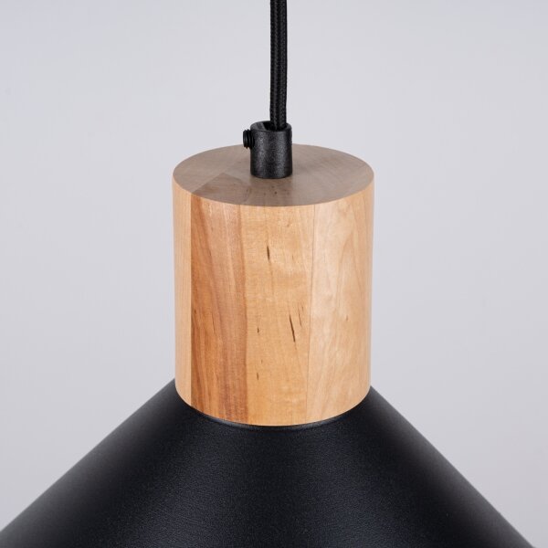 Sollux SL.1320 - Lampadario a sospensione con filo JAGA 1xE27/15W/230V diametro 30 cm nero