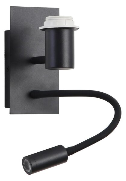 Brilagi - LED Lampada flessibile da muro NUBILA 1xE27/25W/230V + LED/3W nero
