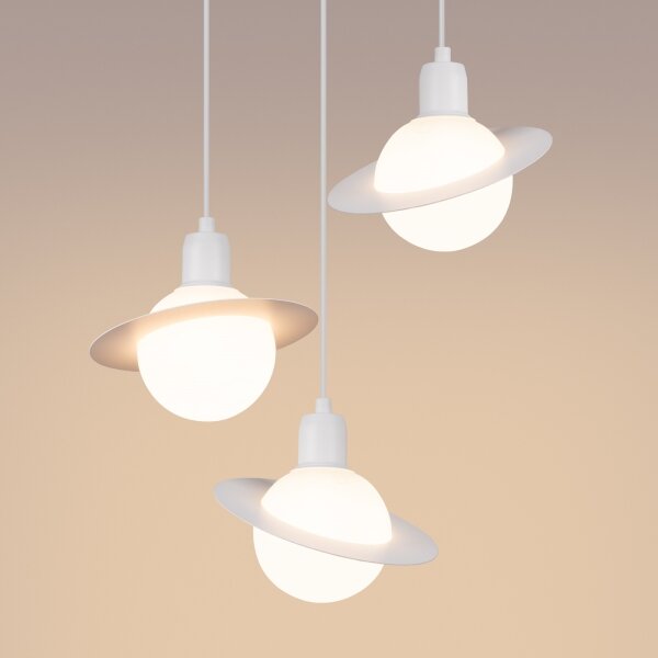 Sollux SL.1357 - Lampadario a sospensione con filo HYPERION 3xG9/8W/230V bianco