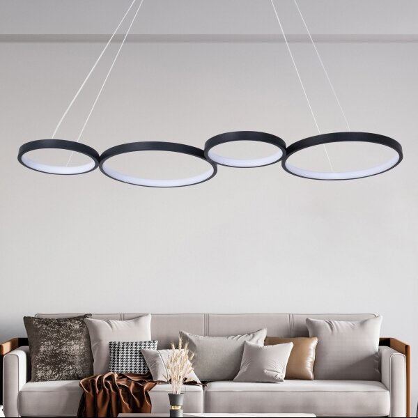 Lampadario LED a sospensione con filo FLAMENCO LED/42W/230V 4000K nero