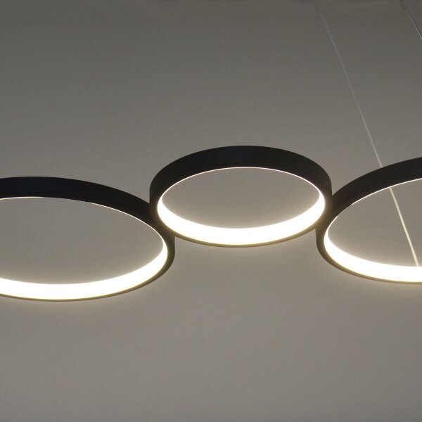 Lampadario LED a sospensione con filo FLAMENCO LED/42W/230V 4000K nero