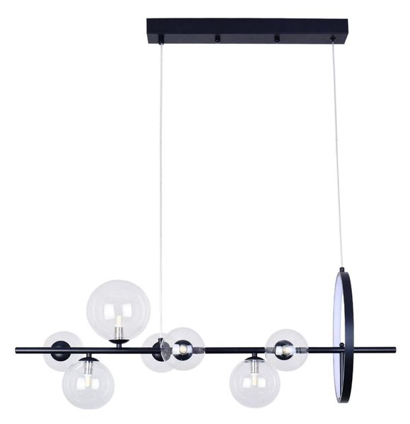 Lampadario LED a sospensione con filo HYBRID LED/15W/230V + 7xG9/6W 4000K nero