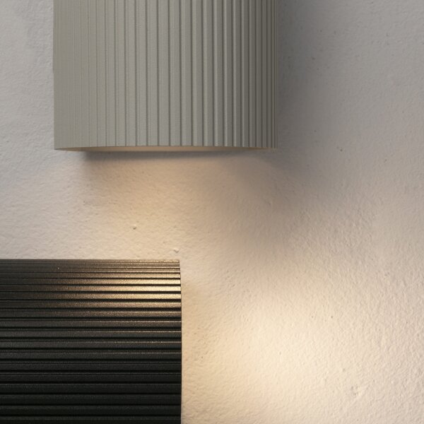 FARO 40528 - Applique SOLE 1xGU10/8W/230V grigio ondulato arrotondato
