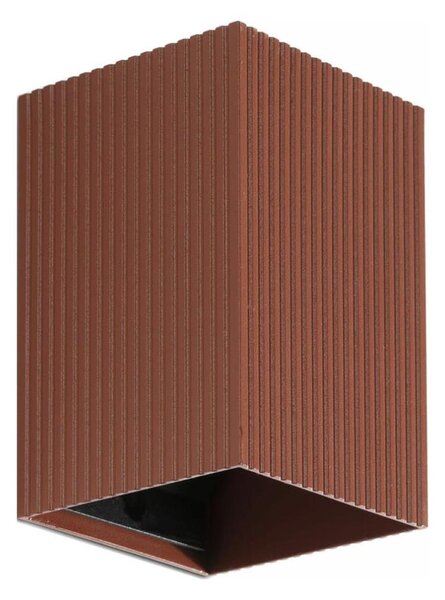 FARO 40537 - Applique SOLE 1xGU10/8W/230V color mattone ondulato quadrato