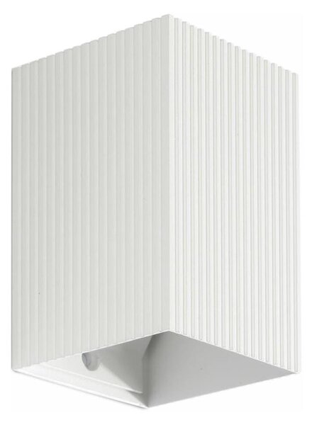 FARO 40534 - Applique SOLE 1xGU10/8W/230V bianco ondulato quadrato