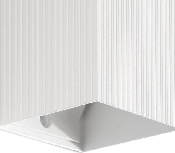 FARO 40534 - Applique SOLE 1xGU10/8W/230V bianco ondulato quadrato