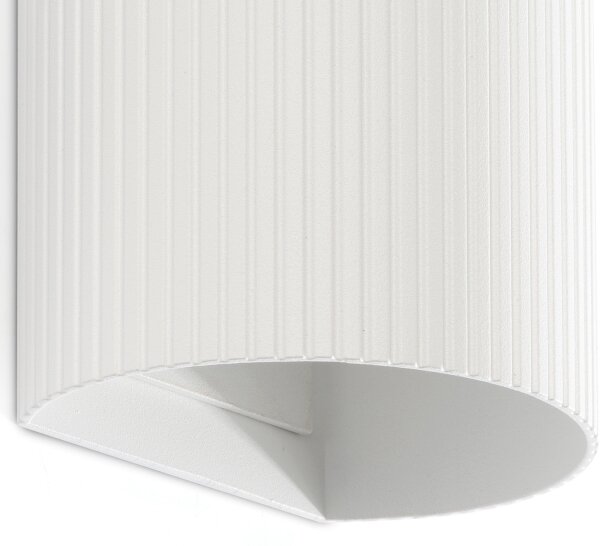 FARO 40542 - Applique SOLE 2xGU10/8W/230V bianco ondulato arrotondato