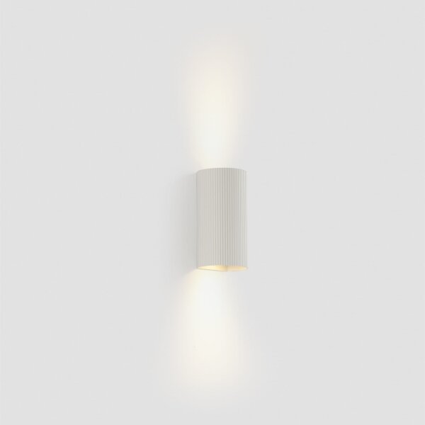 FARO 40542 - Applique SOLE 2xGU10/8W/230V bianco ondulato arrotondato