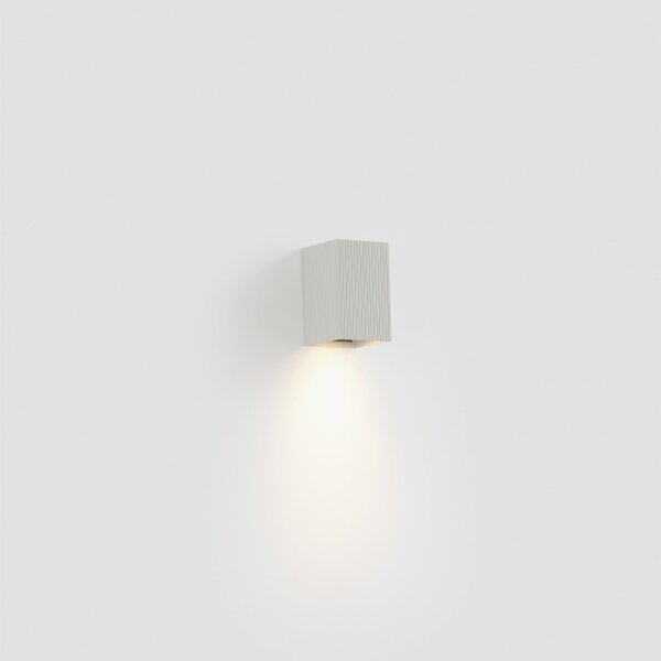 FARO 40534 - Applique SOLE 1xGU10/8W/230V bianco ondulato quadrato