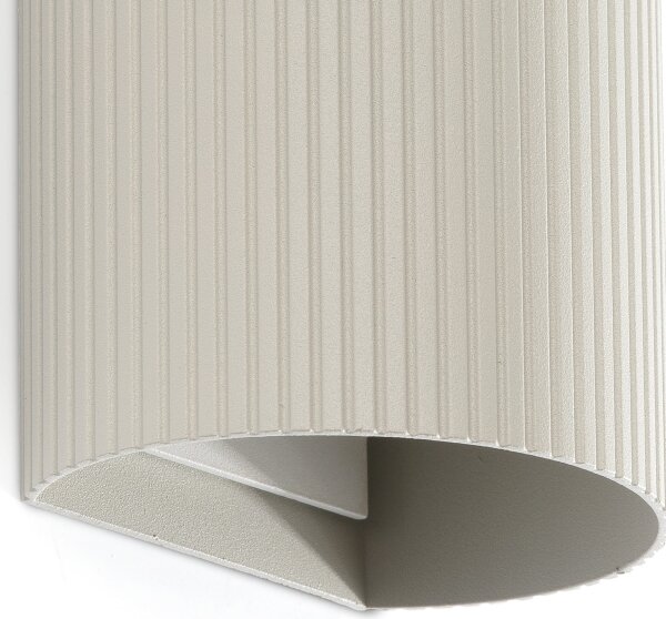 FARO 40544 - Applique SOLE 2xGU10/8W/230V grigio ondulato arrotondato