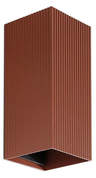 FARO 40568 - Applique SOLE 2xGU10/8W/230V color mattone ondulato quadrato