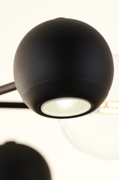 Jupiter 1993 - Lampadario a sospensione con supporto rigido MOKA 3xGU10/10W/230V + 3xG9/10W/230V nero/beige