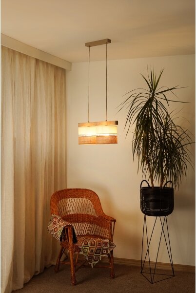 Brilagi - Lampadario a sospensione con filo FOREST 2xE27/15W/230V pino/beige/color crema