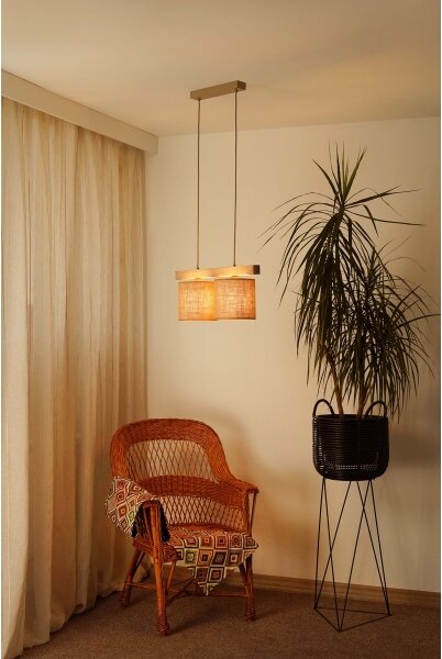 Brilagi - Lampadario a sospensione con filo FOREST 2xE27/15W/230V pino/marrone