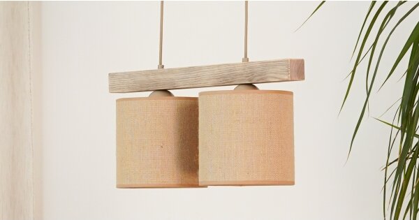 Brilagi - Lampadario a sospensione con filo FOREST 2xE27/15W/230V pino/marrone