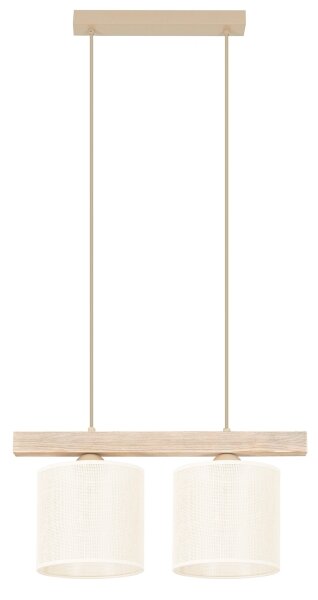 Brilagi - Lampadario a sospensione con filo FOREST 2xE27/15W/230V pino/marrone/color crema