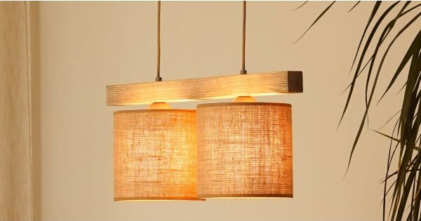 Brilagi - Lampadario a sospensione con filo FOREST 2xE27/15W/230V pino/marrone