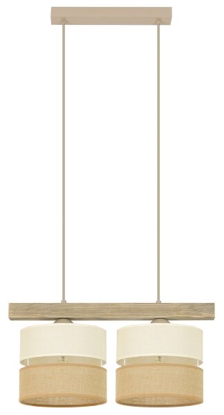 Brilagi - Lampadario a sospensione con filo FOREST 2xE27/15W/230V pino/beige/color crema