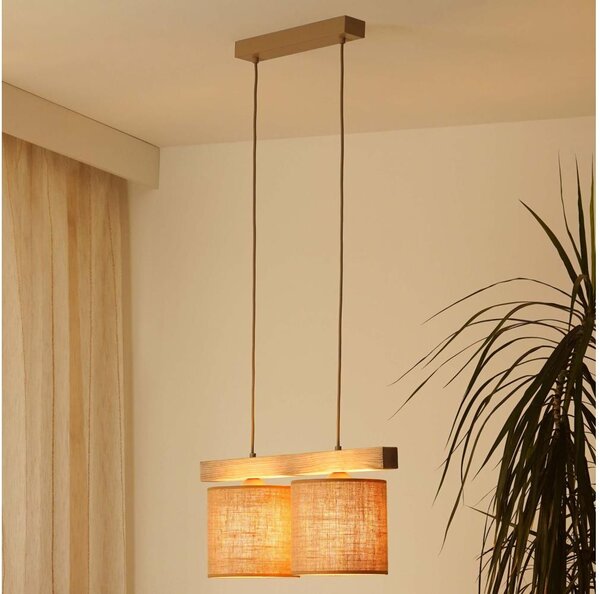 Brilagi - Lampadario a sospensione con filo FOREST 2xE27/15W/230V pino/marrone