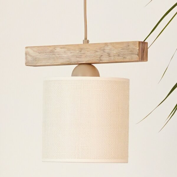 Brilagi - Lampadario a sospensione con filo FOREST 1xE27/15W/230V pino/marrone/color crema