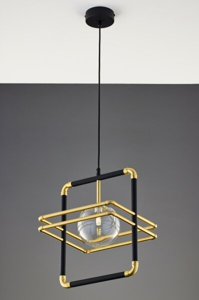 Jupiter 2028 - Lampadario a sospensione con filo FIORI 1xG9/10W/230V nero/oro/limpido