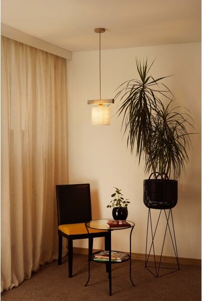 Brilagi - Lampadario a sospensione con filo FOREST 1xE27/15W/230V pino/marrone/color crema