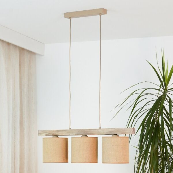 BRILAGI - Lampadario a sospensione con filo FOREST 3xE27/15W/230V pino/marrone