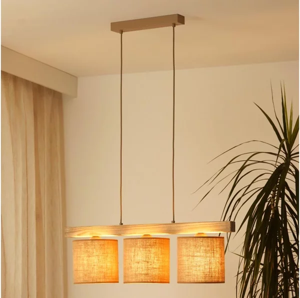 Brilagi - Lampadario a sospensione con filo FOREST 3xE27/15W/230V pino/marrone