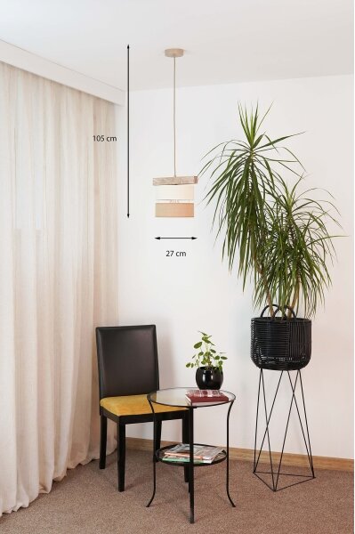 Brilagi - Lampadario a sospensione con filo FOREST 1xE27/15W/230V pino/beige/color crema