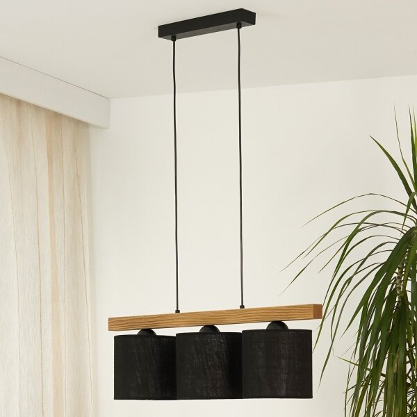 Brilagi - Lampadario a sospensione con filo FOREST 3xE27/15W/230V pino/nero