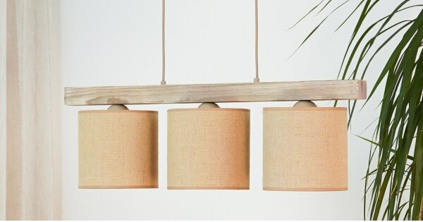 BRILAGI - Lampadario a sospensione con filo FOREST 3xE27/15W/230V pino/marrone
