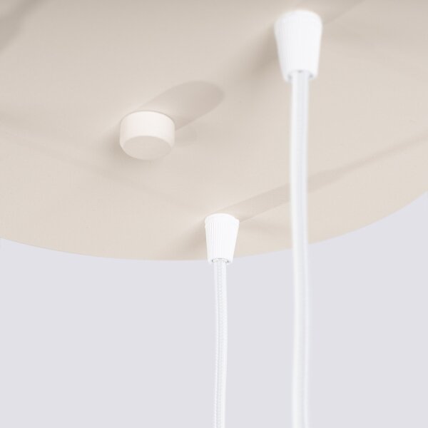 Sollux SL.1871 - Lampadario a sospensione con cavo ESTRIA 3xE14/10W/230V diam. 30 cm colore crema