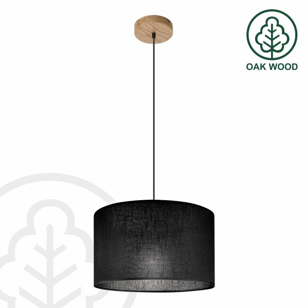 Brilagi - LED Lampadario a sospensione con filo ANTHONY 1xE27/60W/230V quercia/nero