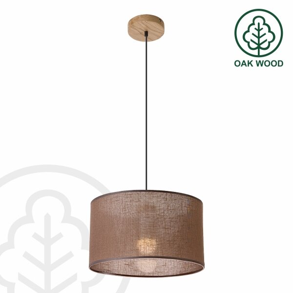 Brilagi - LED Lampadario a sospensione con filo ANTHONY 1xE27/60W/230V quercia/marrone