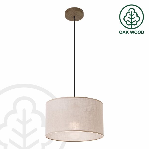 Brilagi - LED Lampadario a cavo ANTHONY 1xE27/60W/230V rovere/noce/beige
