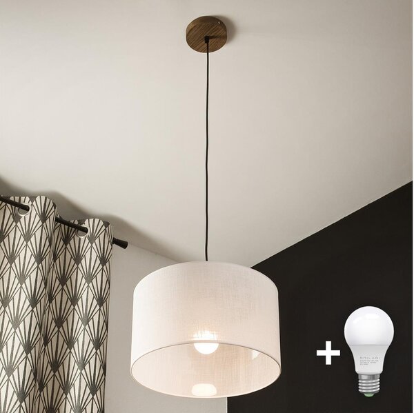Brilagi - LED Lampadario a cavo ANTHONY 1xE27/60W/230V rovere/noce/bianco