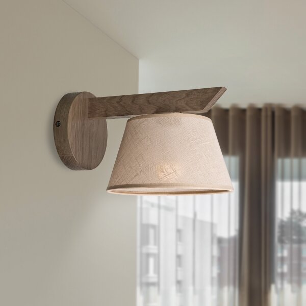 Brilagi - Lampada da parete LED ANTHONY 1xE14/40W/230V noce/beige