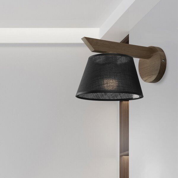Brilagi - Lampada da parete LED ANTHONY 1xE14/40W/230V noce nero