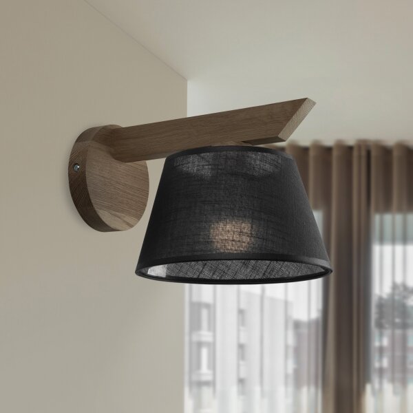 Brilagi - Lampada da parete LED ANTHONY 1xE14/40W/230V noce nero