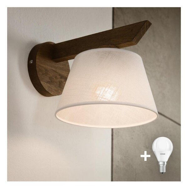 Brilagi - Lampada da parete LED ANTHONY 1xE14/40W/230V noce/bianco