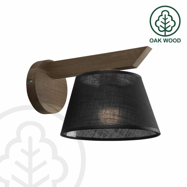 Brilagi - Lampada da parete LED ANTHONY 1xE14/40W/230V noce nero