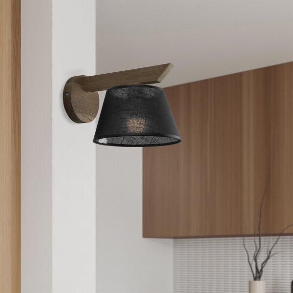 Brilagi - Lampada da parete LED ANTHONY 1xE14/40W/230V noce nero