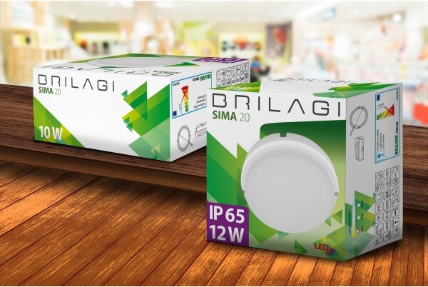 Brilagi - Plafoniera LED industriale SIMA LED/12W/230V IP65 bianco