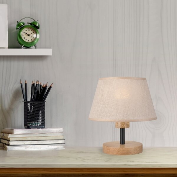 Brilagi - LED Lampada da tavolo ANTHONY 1xE14/40W/230V quercia/beige