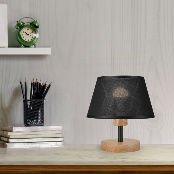 Brilagi - LED Lampada da tavolo ANTHONY 1xE14/40W/230V quercia/nero